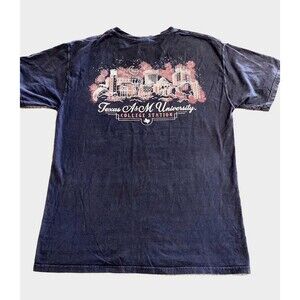 Texas A&M College Station Men's Shirt - Medium Double Sided Graphic Tee